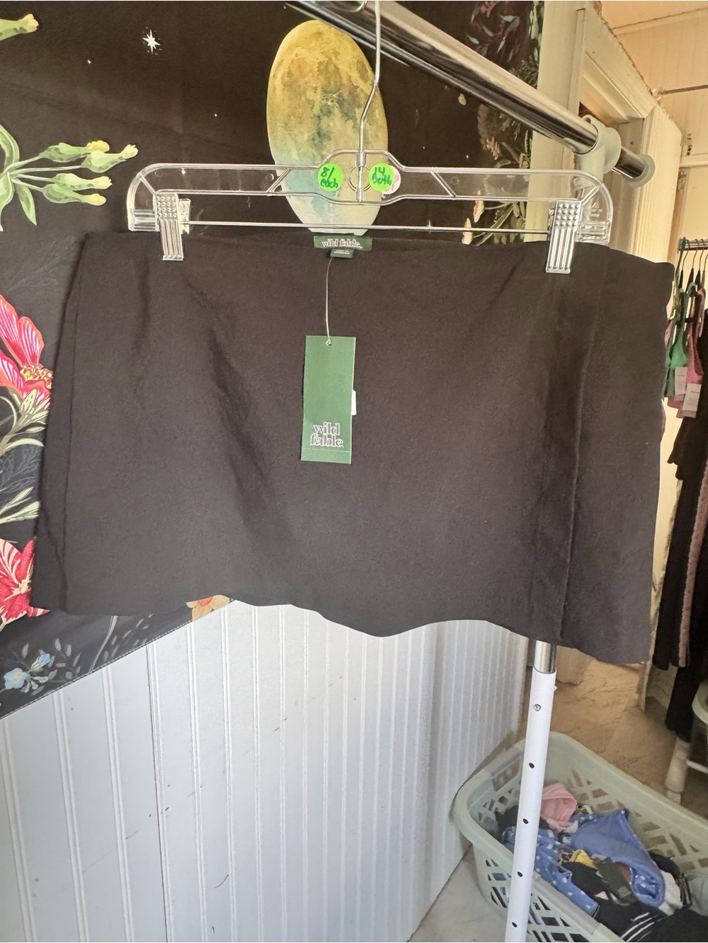 wild fable black mini skirt with tag built in shorts